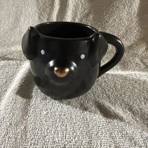 Black Dog-Shaped Mug